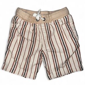 Cat & Jack Striped Tan and Brown Kids Shorts 4T